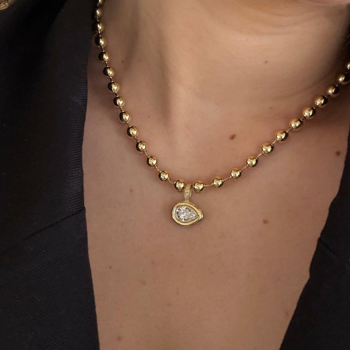 Colette Pendant Pear Diamond Necklace