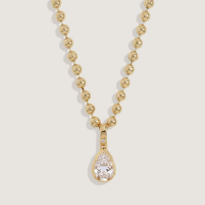 Madeleine 3ctw Diamond Pear Pendant Necklace
