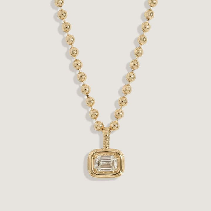 Margot Pendant Emerald Cut Diamond Necklace