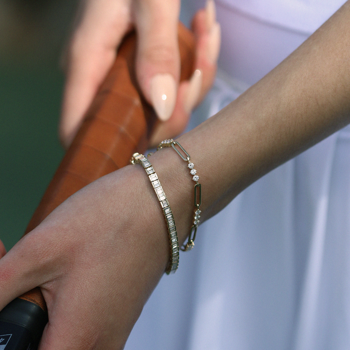 Chris Baguette Tennis Bracelet