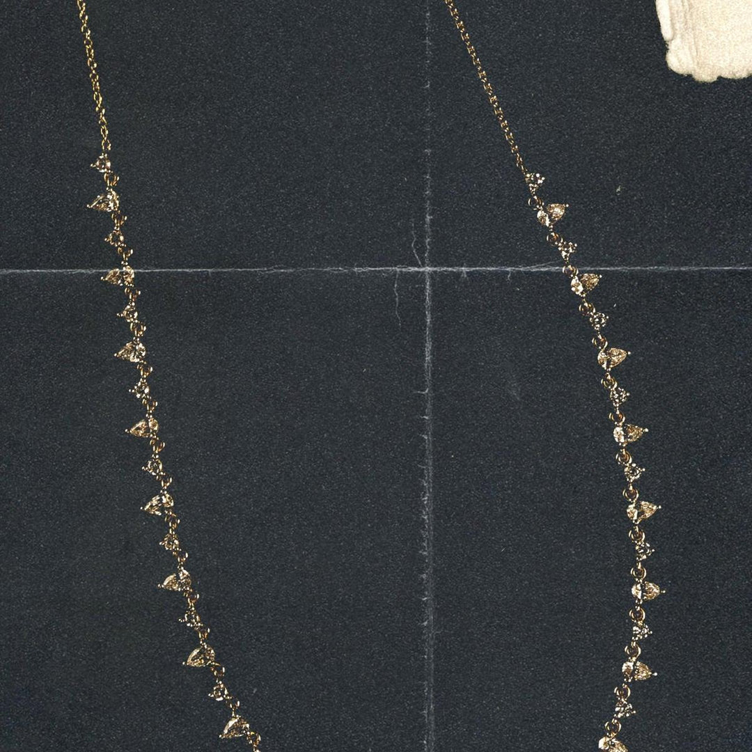 Juliette Diamond Row Necklace Yellow Gold
