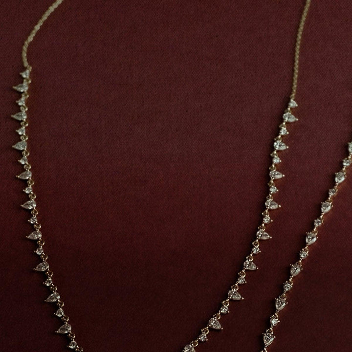 Juliette Diamond Row Necklace Yellow Gold