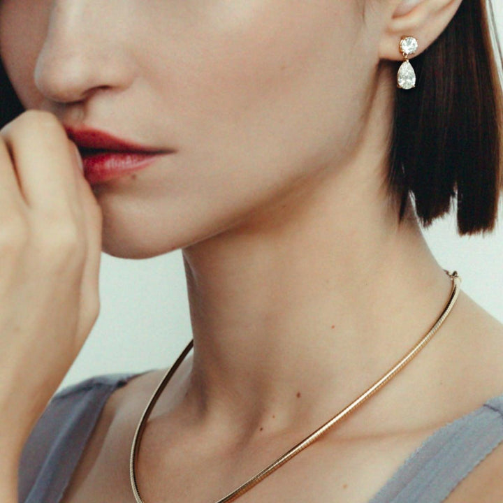 Madeleine 3ctw Diamond Pear Pendant Necklace