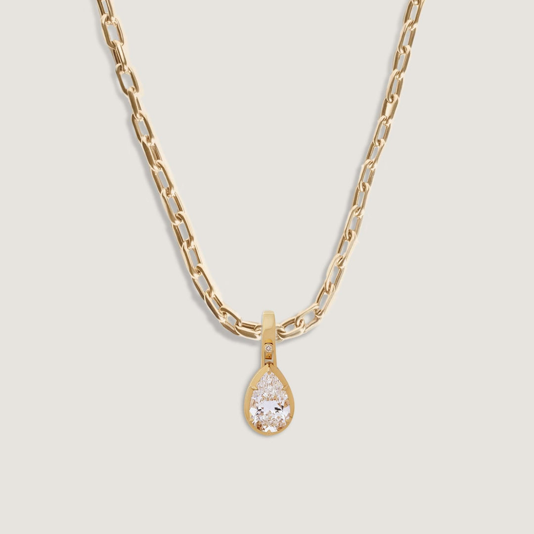 Madeleine 3ctw Diamond Pear Pendant Necklace