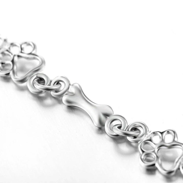 Silvered Bone Paw Bracelet