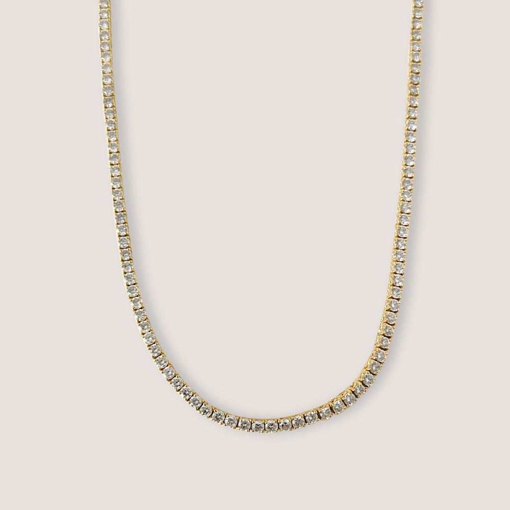 Petite Diana Tennis Necklace Diamond 5.0ctw Yellow Gold
