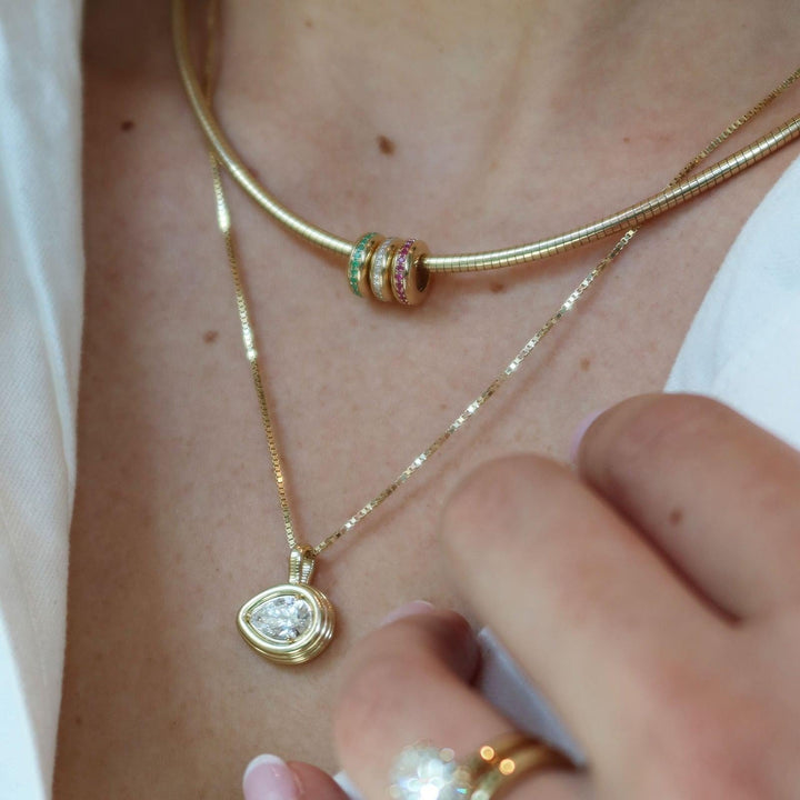 Colette Pendant Pear Diamond Necklace