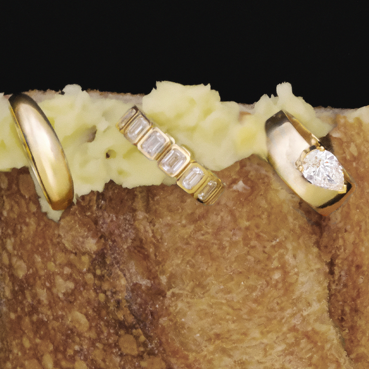 Porter Cigar Band Ring Pear Diamond