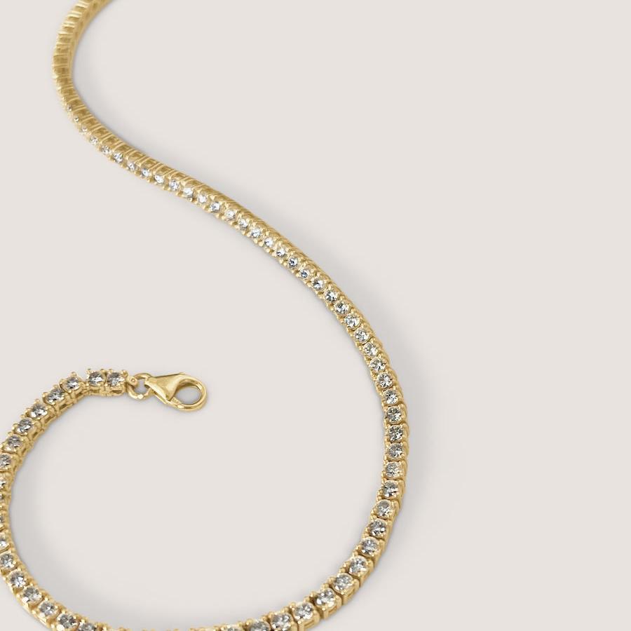 Petite Diana Tennis Necklace Diamond 5.0ctw Yellow Gold
