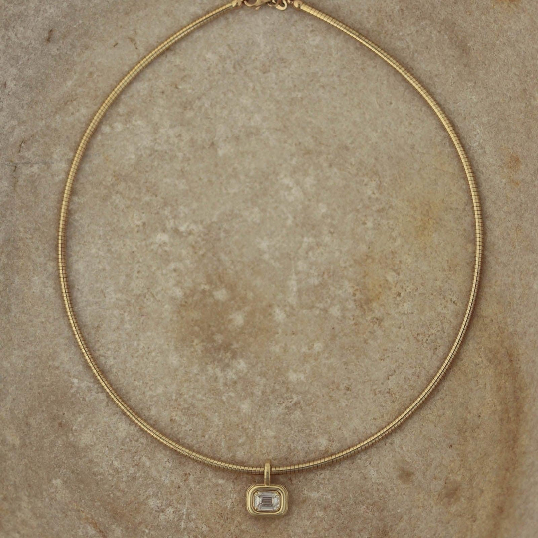Margot Pendant Emerald Cut Diamond Necklace