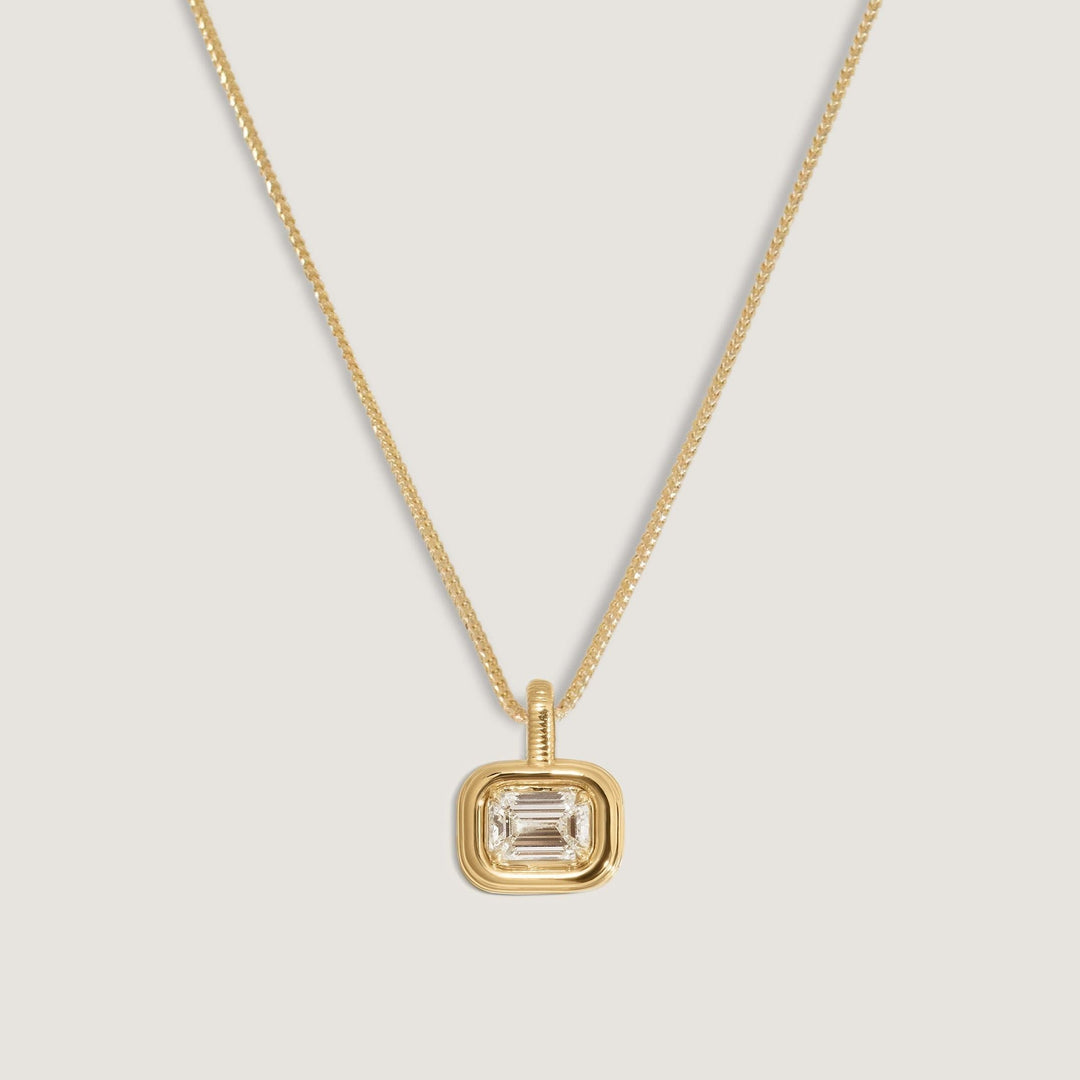 Margot Pendant Emerald Cut Diamond Necklace
