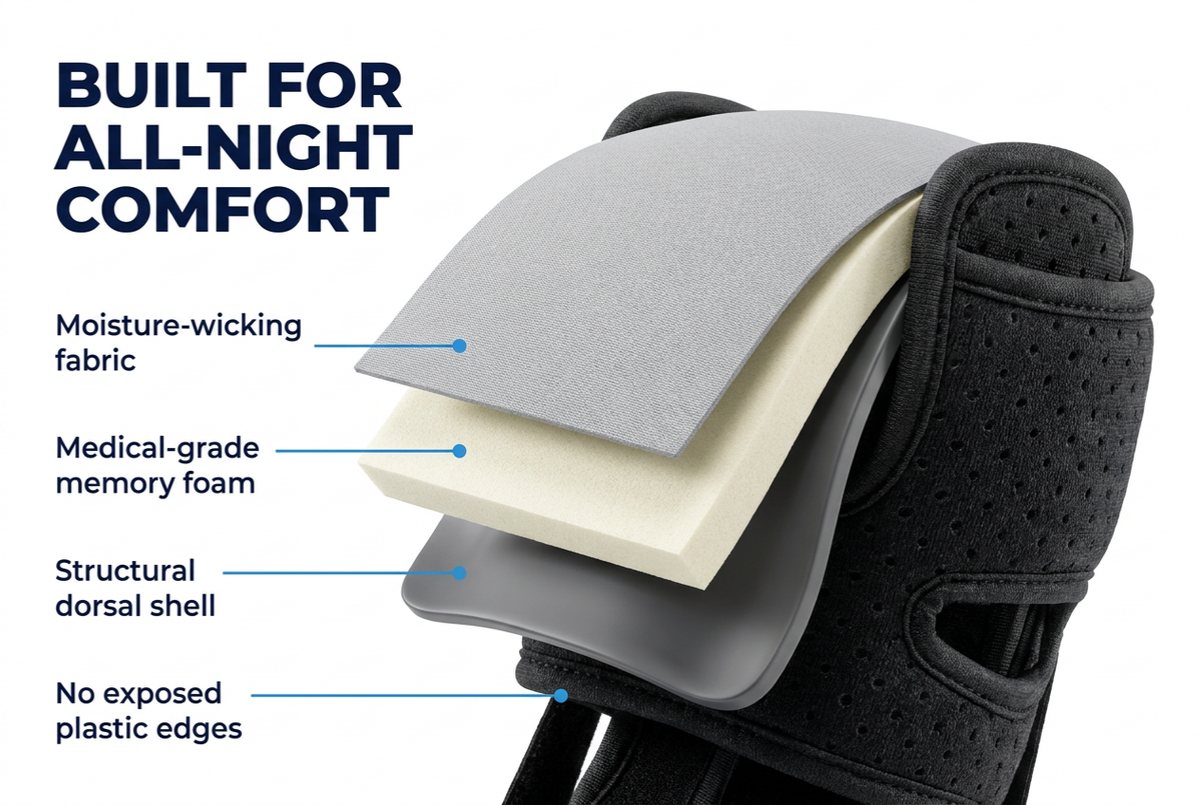 Cross-section of the padded liner
