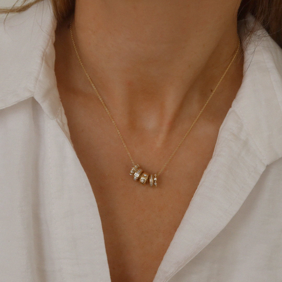 Noelle Pavé Dome Birthstone Charm Diamond