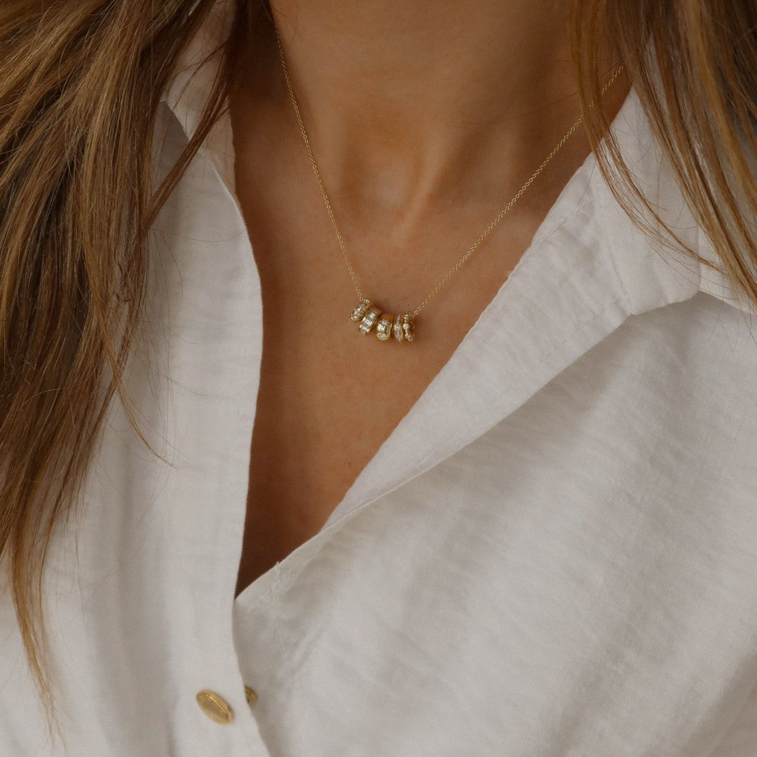 Noelle Pavé Dome Birthstone Charm Diamond