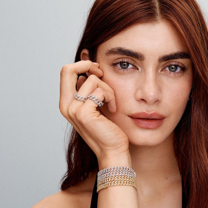 Pave Cuban Bracelet | Gold