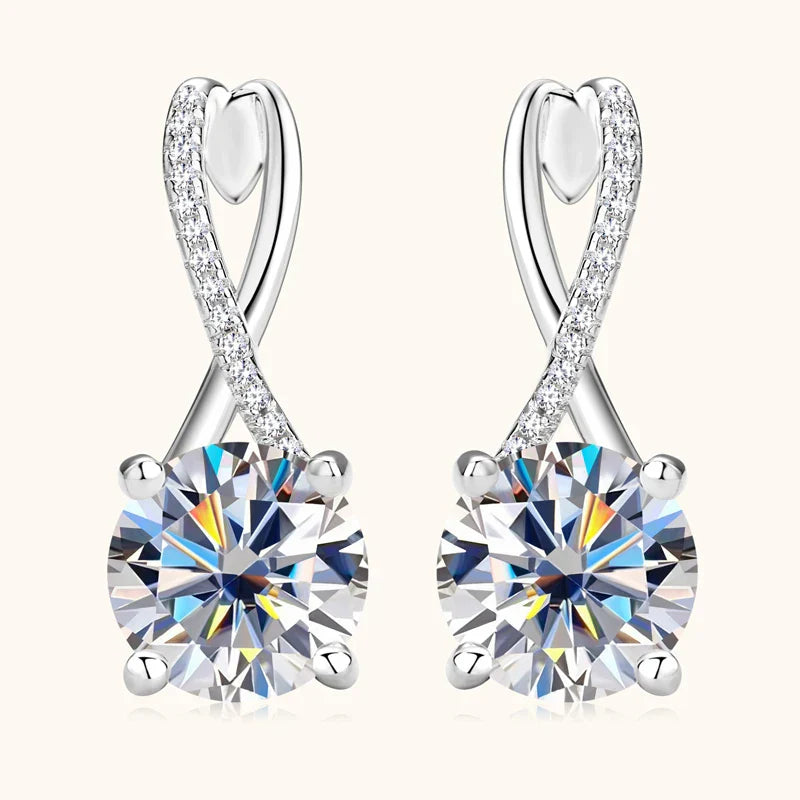 Crystal Drop Huggie Earrings