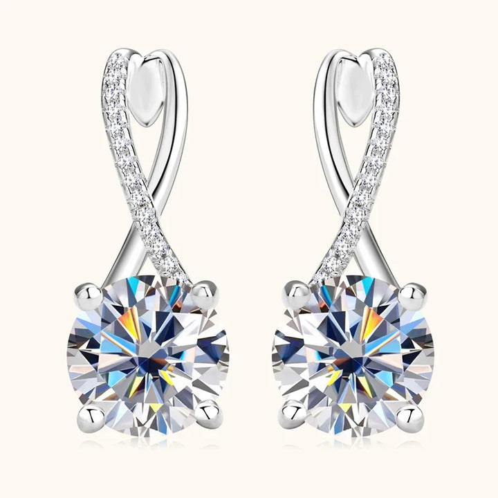 Crystal Drop Huggie Earrings