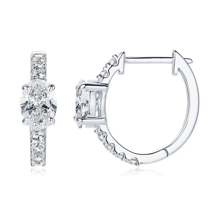 Hoop Gold Crystal Earrings