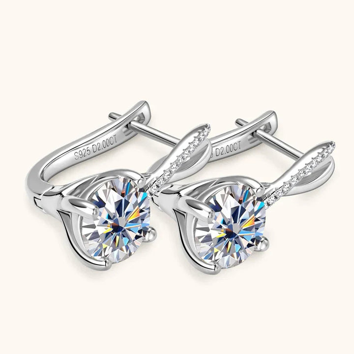 Crystal Drop Huggie Earrings