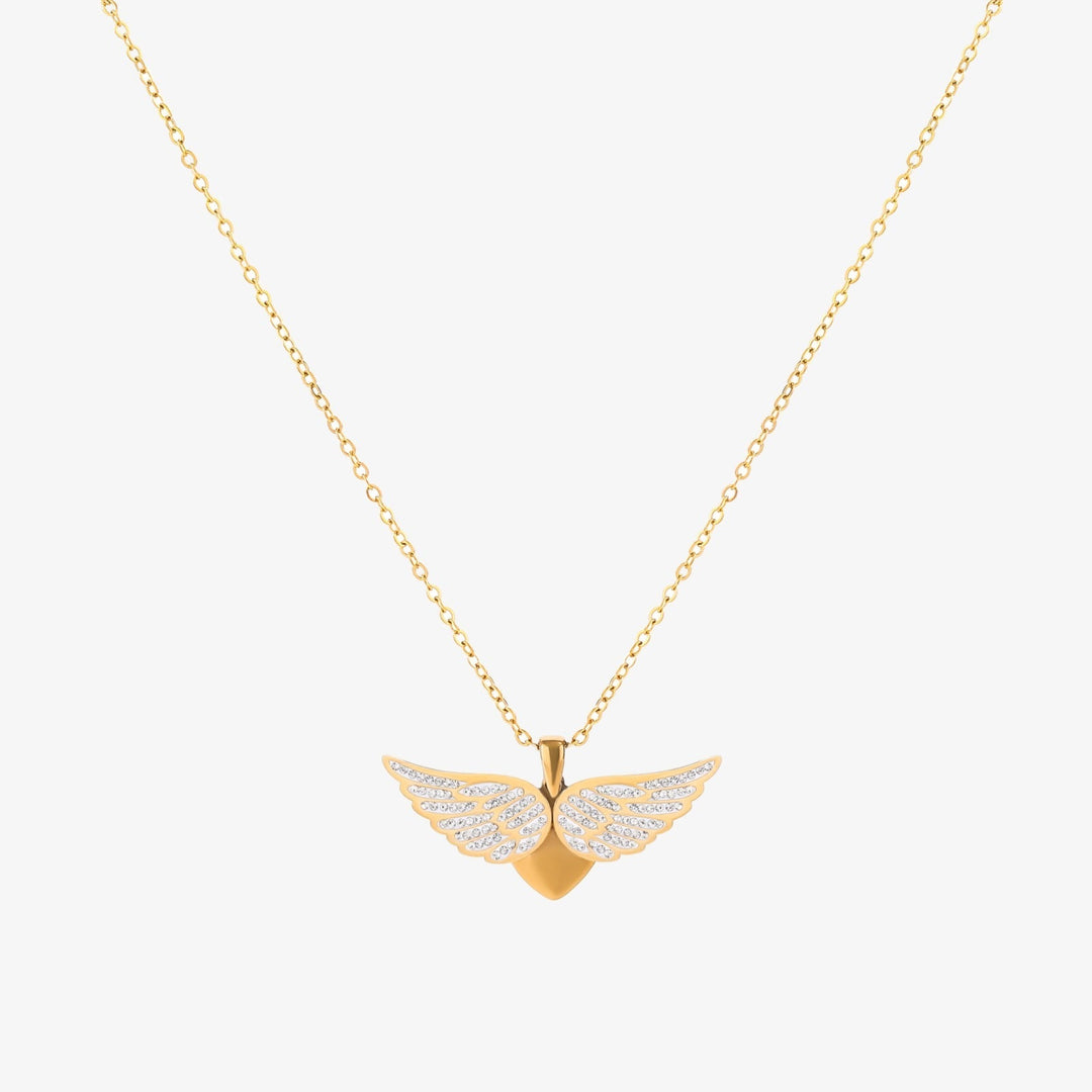 Soaring Angel Wings Necklace | Gold
