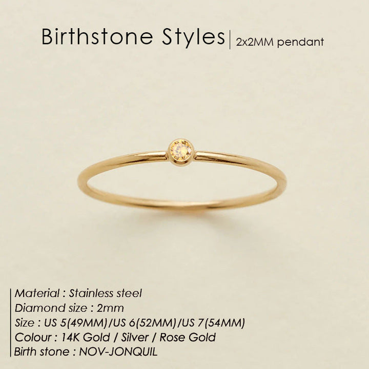 Dainty Birthstone Ring