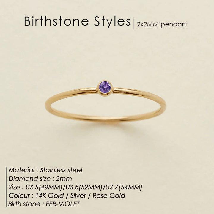 Dainty Birthstone Ring