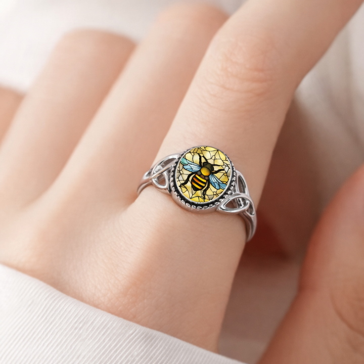 Bee Seal Silver Ring