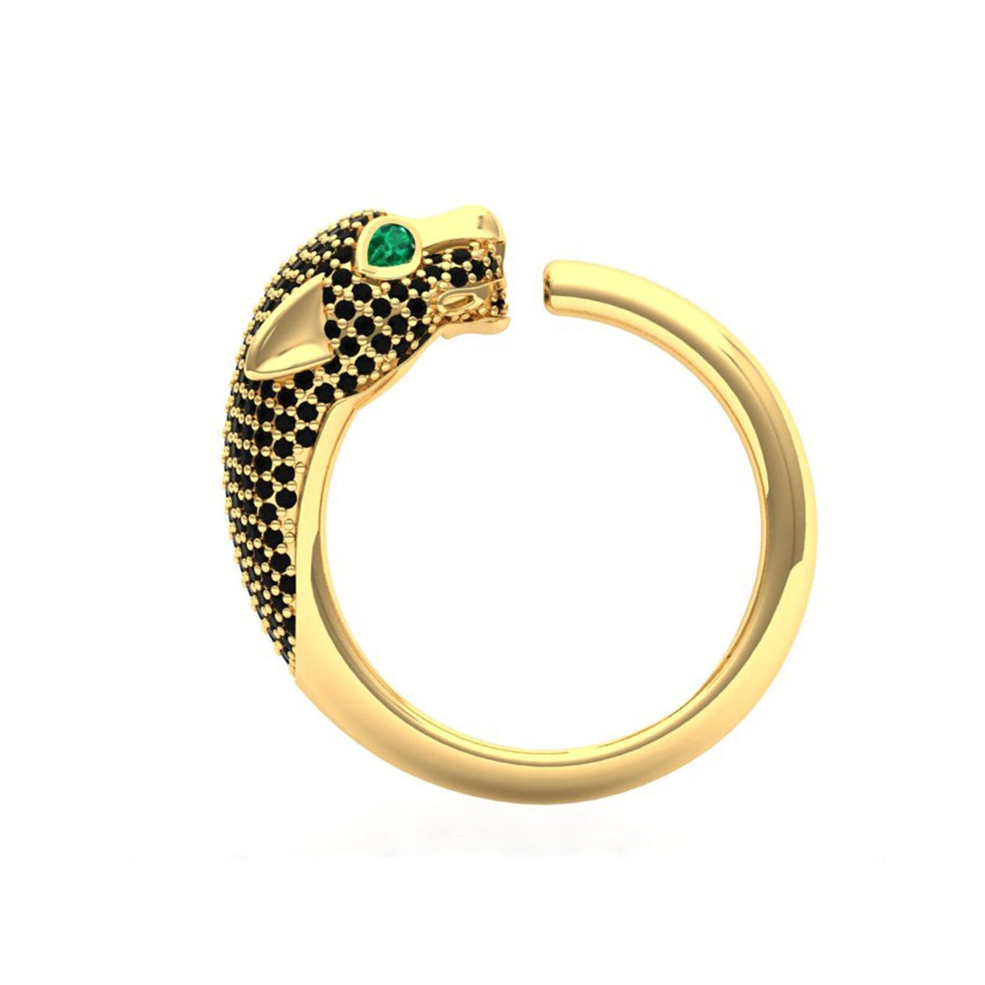 Emerald Panther Ring