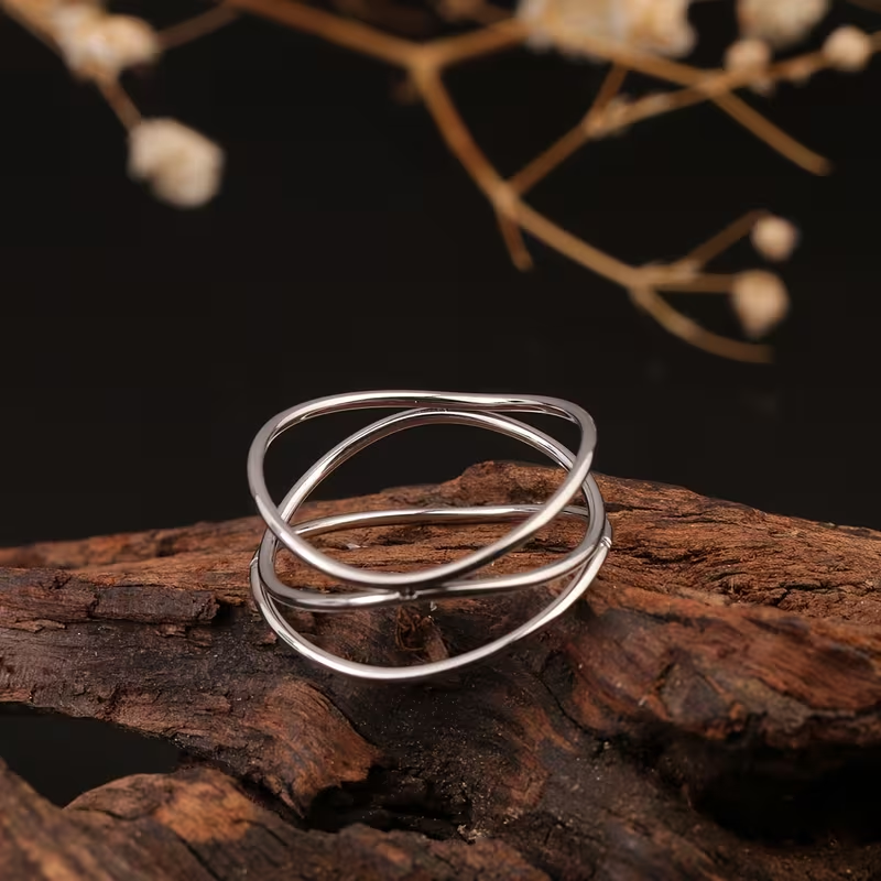Triple Layer Intertwined Ring