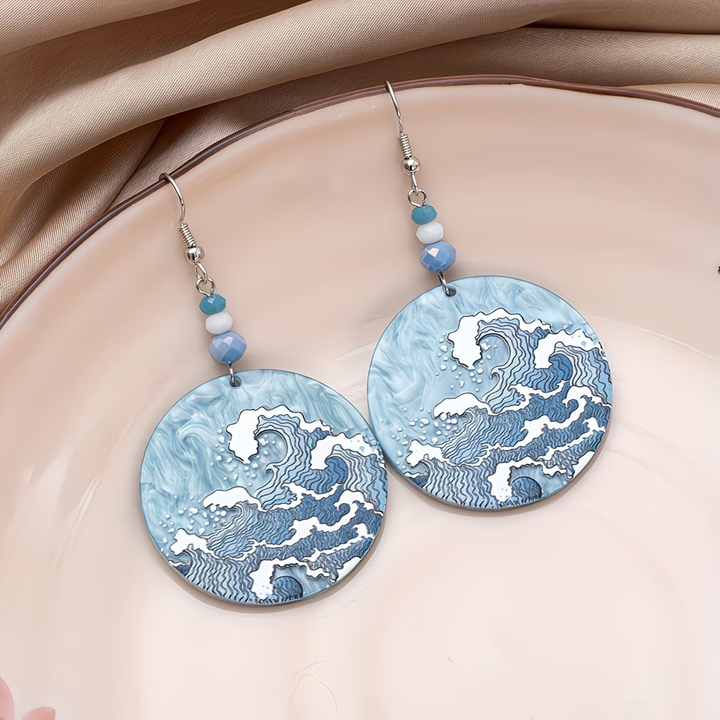 Rounded Ocean Earrings