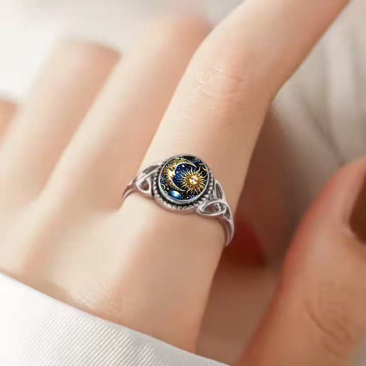 Cosmic Seal Silver Ring