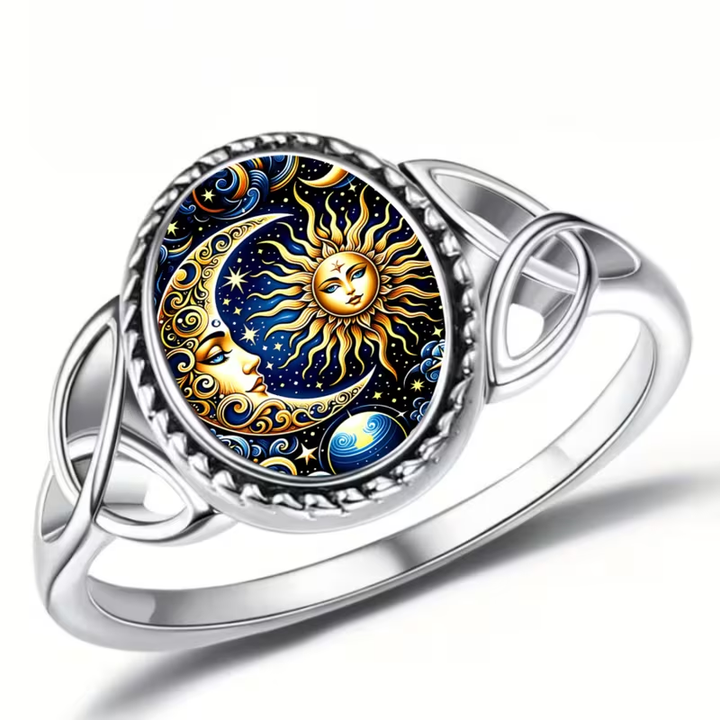 Cosmic Seal Silver Ring