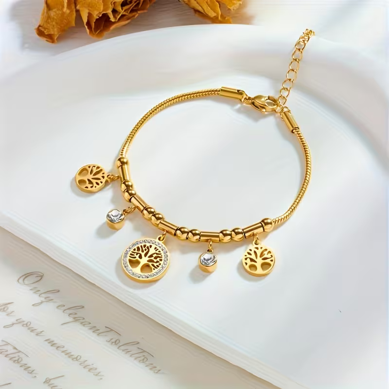 Charm Drop Tree Bracelet