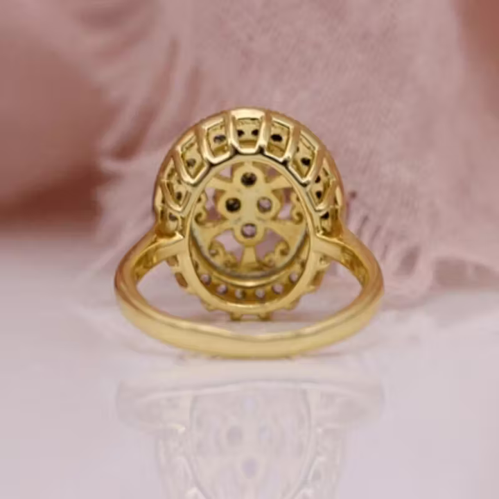Blooming Lace Halo Ring