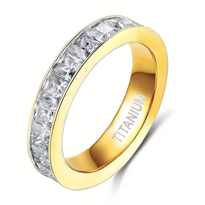 Elegant Luxury Spark Gold Ring