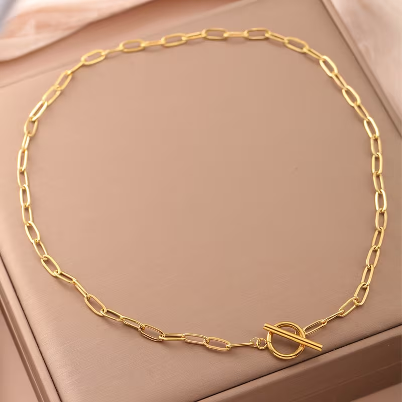 Clip Chain Gold Necklace