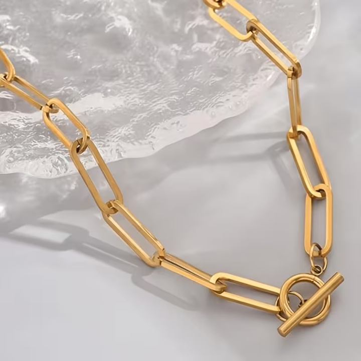 Clip Chain Gold Necklace