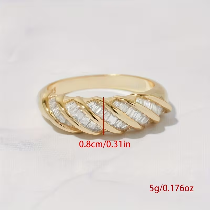 Crystal Minimalist Gold Ring