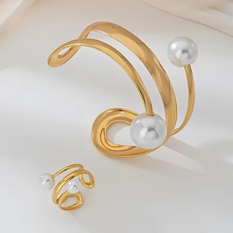 Luxury Gold Pearl Set