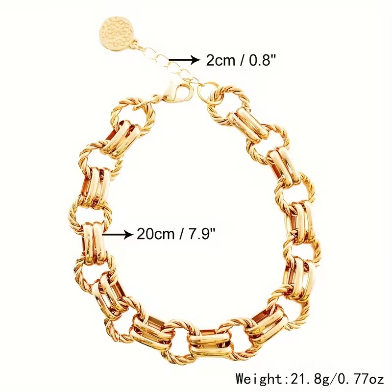 Golden Chain Braided Bracelet