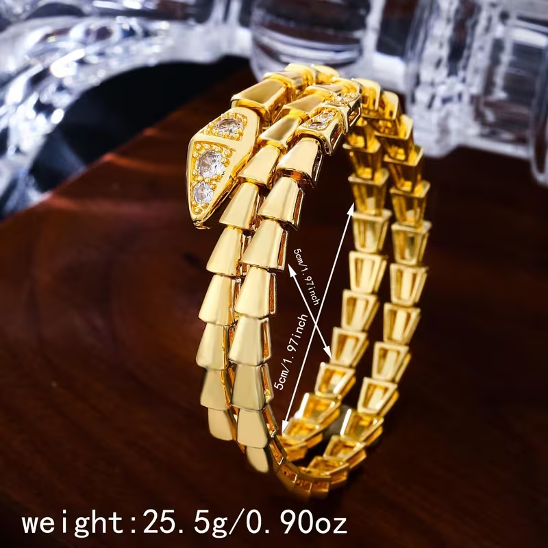 Snake Punk Gold Bracelet