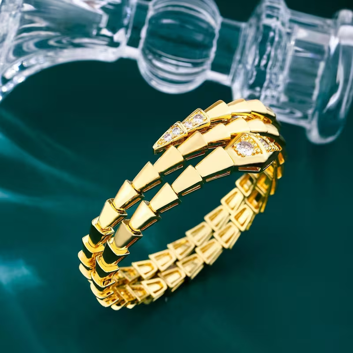 Snake Punk Gold Bracelet