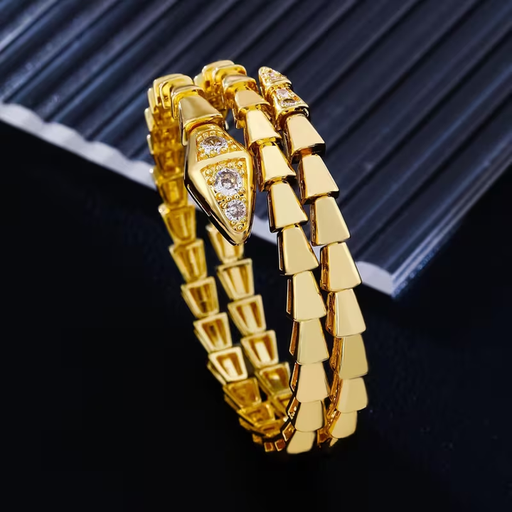 Snake Punk Gold Bracelet