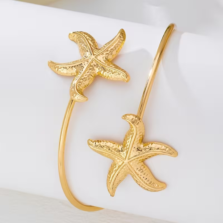 Open Gold Starfish Bracelet