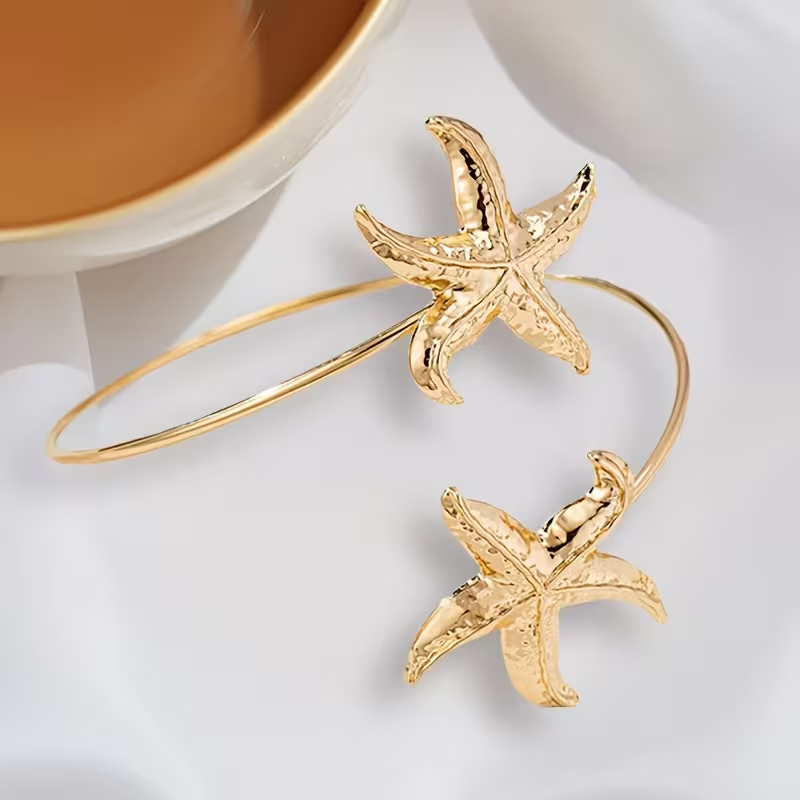 Open Gold Starfish Bracelet