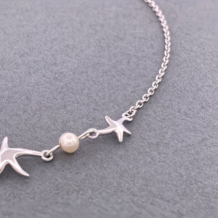 Silver Ocean Pearl Bracelet