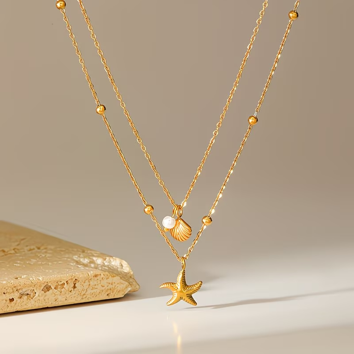 Layered Ocean Gold Necklace