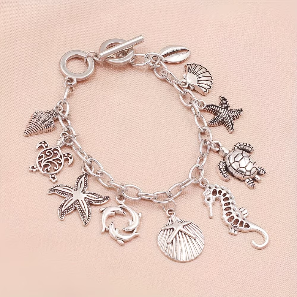 Ocean Silver Charms Bracelet
