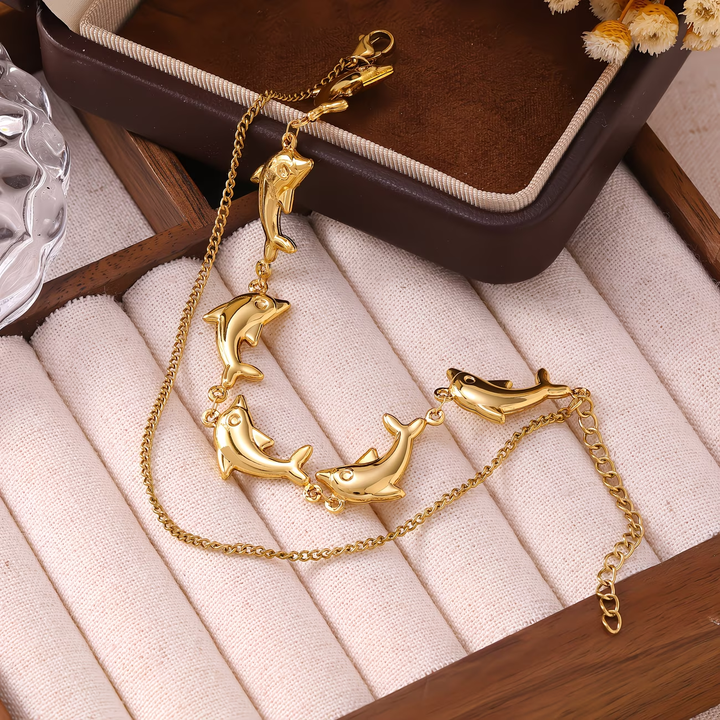 Golden Dolphin Trail Bracelet