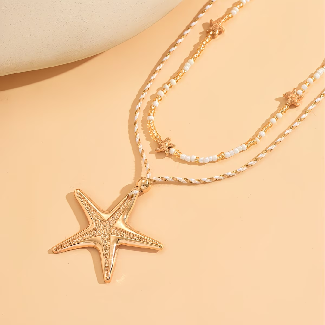 Golden Starfish Necklace